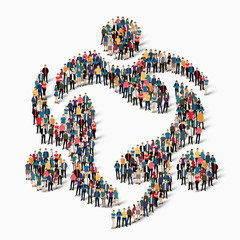 abstract business symbol people