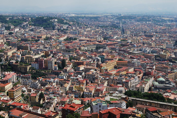 Fototapeta na wymiar Napoli vista aerea, Italia 