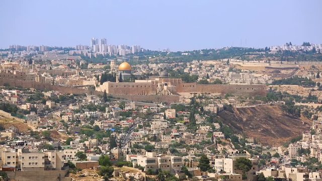 Jerusalem, the Old City, a view of the Temple Mount from the observation deck