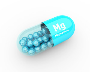 pills with magnesium Mg element dietary supplements - obrazy, fototapety, plakaty