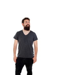 Fototapeta premium Pensive men with long beard