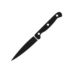 The knife for meat icon. Knife and chef, kitchen symbol.UI. Web. Logo. Sign. Flat design. App.