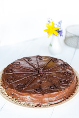 Chocolate cake with chocolate frosting