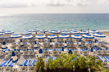 Umbrellas on the beach.