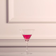 Lonely cocktail glass