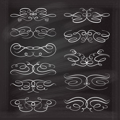 Vector calligraphic design elements.