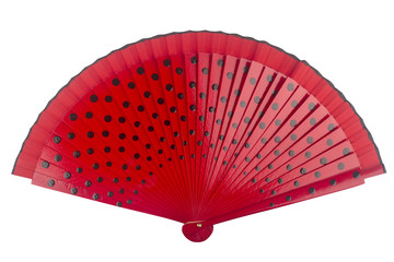 Red dotted fan