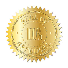 Seal Of Approval Badge Gold