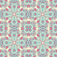 Seamless abstract pattern, hand drawn texture for Wedding, Bridal, Valentine's day or Birthday Invitations. Floral geometric background. Fabric or paper print.