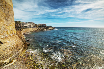 Fototapeta premium Alghero shoreline seen from the seafront