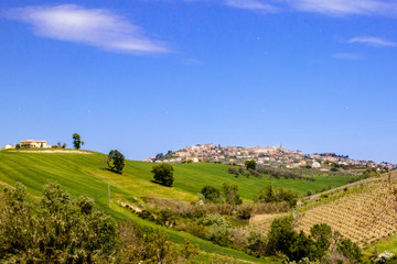 Fototapeta na wymiar Panorama di Città Sant'Angelo in provincia di Pescara in Abruzzo