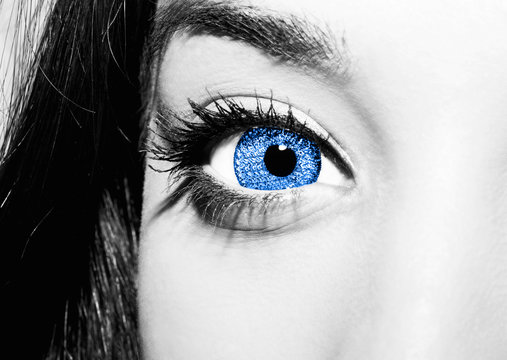 Close-up shot of woman eye