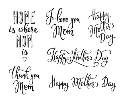 Happy Mothers day typography