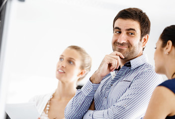 Business people in modern office