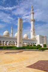 Sheikh Zayed Grand Mosque in Abu Dhabi, the capital city of UAE