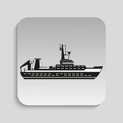 Ocean ship. Vector illustration.