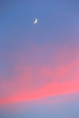 moon/ sunset and moon in Namibia