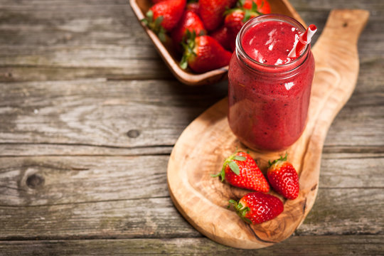 Fresh strawberry smoothie