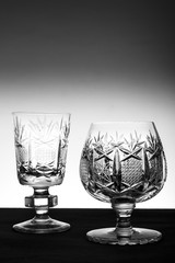 Copas de celebración en blanco y negro