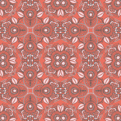 Seamless abstract pattern, hand drawn texture for Wedding, Bridal, Valentine's day or Birthday Invitations. Floral geometric background. Fabric or paper print.
