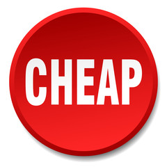 cheap red round flat isolated push button