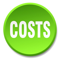 costs green round flat isolated push button