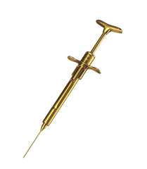 Golden dental syringe