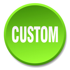 custom green round flat isolated push button