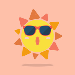 Summer sun wearing sunglasses