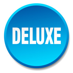 deluxe blue round flat isolated push button