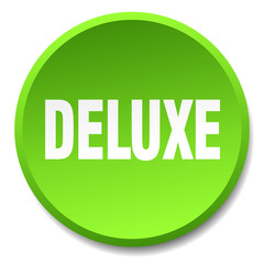deluxe green round flat isolated push button