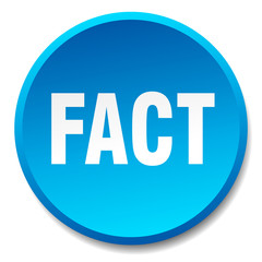 fact blue round flat isolated push button