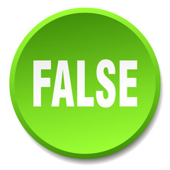 false green round flat isolated push button