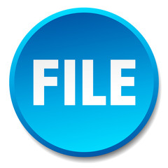 file blue round flat isolated push button