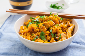 Indian food on bowl