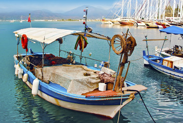 Picturesque fishing boats, Fethiye, Turkey