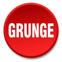 grunge red round flat isolated push button