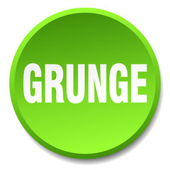 grunge green round flat isolated push button