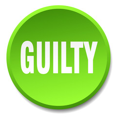 guilty green round flat isolated push button