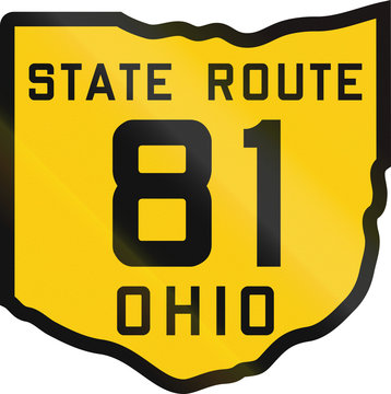 Historic Ohio Highway Route shield from 1920 used in the US
