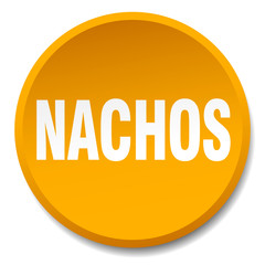 nachos orange round flat isolated push button