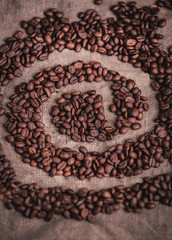 mail icon is lined with coffee beans