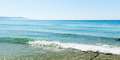 small waves in Le Bombarde beach