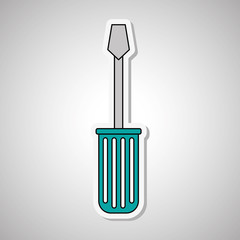 screwdriver tool design, vector illustration