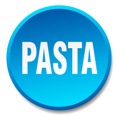 pasta blue round flat isolated push button