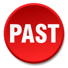 past red round flat isolated push button