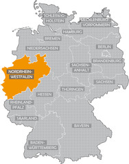 Deutschlandkarte - Nordrhein-Westfalen