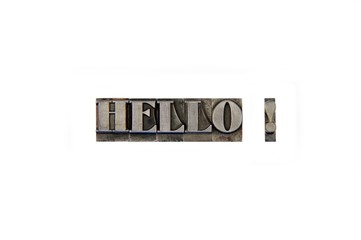 Hello  / caracteres d'imprimerie en plomb  © chris32m