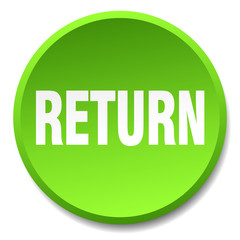 return green round flat isolated push button