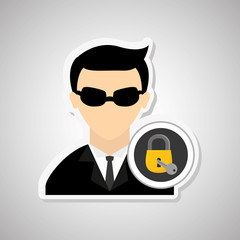 hacker icon design, vector illustration